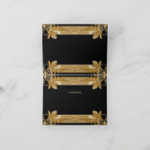 金ゴールド黒華美フローラサンキューカード サンキューカード (内部)