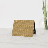 金ゴールド黒華美フローラサンキューカード サンキューカード (裏面)