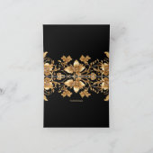 金ゴールド黒華美フローラサンキューカード サンキューカード (内部)