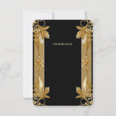 金ゴールド黒華美フローラサンキューカード サンキューカード (裏面)