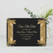 金ゴールド黒華美フローラ保存日 セーブザデート (スタンド正面)