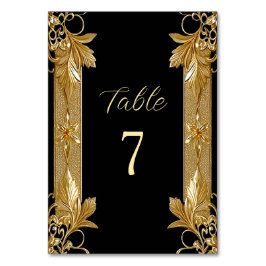 金ゴールド黒華美フローラ表の番号 テーブルナンバー