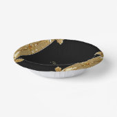 金ゴールド黒華美フローラ ペーパーボウル (傾斜あり)