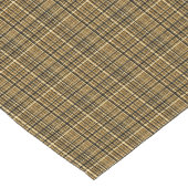 金ゴールド黒褐色の格子縞 ショートテーブルランナー (コーナー)