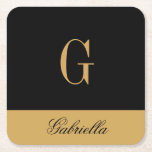 金ゴールド黒 スクエアペーパーコースター<br><div class="desc">金ゴールド黒</div>