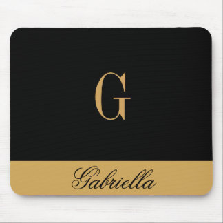 金ゴールド黒 マウスパッド