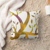 金ゴールド1の水彩画の木 クッション (ブランケット)