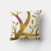 金ゴールド1の水彩画の木 クッション (裏面)