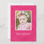 金ゴールド1番目の誕生日ルアウ(ハワイ式宴会)パーティの招待状 招待状 (裏面)