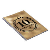 金ゴールド10周年記念カスタム事業ロゴ ノートブック (右側)