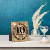 金ゴールド10周年記念ビジネスロゴ フォトプラーク (インサイチュ)