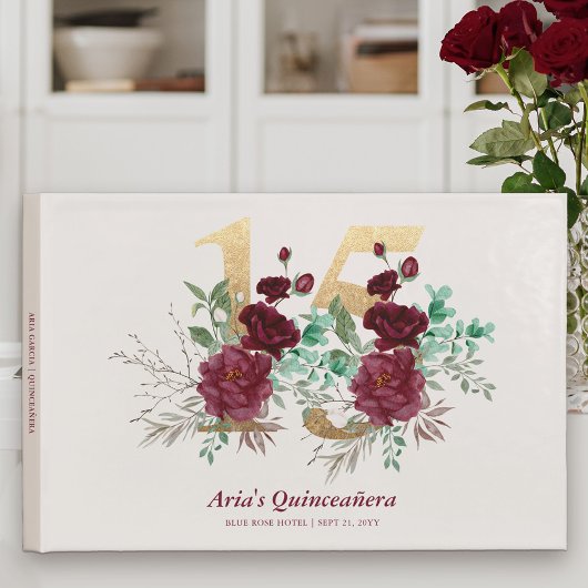 金ゴールド15ブルゴーニュ王室のバラキンセアニェラ ゲストブック