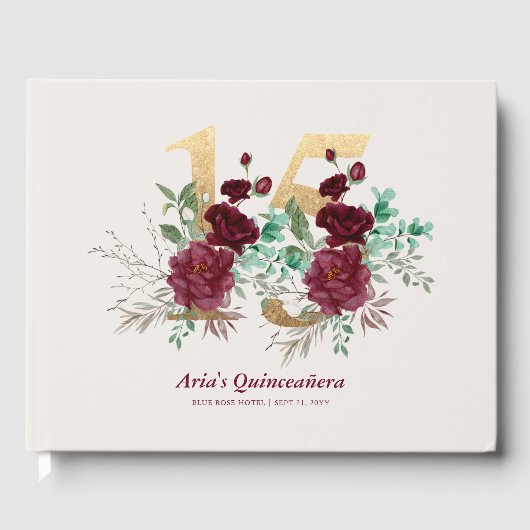 金ゴールド15ブルゴーニュ王室のバラキンセアニェラ ゲストブック (正面)