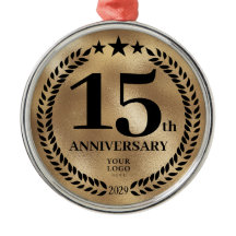 金ゴールド15周年記念ビジネスロゴクリスマス