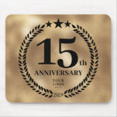 金ゴールド15周年記念事業 マウスパッド (正面)