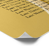 金ゴールド16テーブル座席表 ポスター (角)