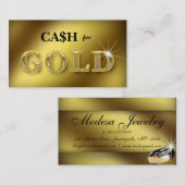 金ゴールド2のためのジュエリーの名刺の現金 名刺 (正面/裏面)