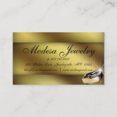 金ゴールド2のためのジュエリーの名刺の現金 名刺 (裏面)