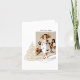 金ゴールド2写真フォトクリスマス応援 シーズンカード