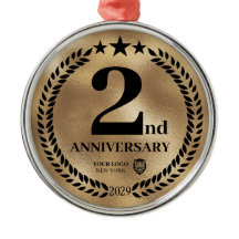 金ゴールド2周年記念ビジネスロゴクリスマス