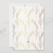 金ゴールド2022フレーム写真卒業のお知らせ 招待状 (裏面)