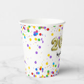 金ゴールド2022年新年の風船のカラフル紙吹雪 紙コップ (右)