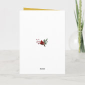 金ゴールド2025フェスティバルクリスマスパインバウ赤い写真 シーズンカード (裏面)