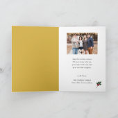 金ゴールド2025フェスティバルクリスマスパインバウ赤い写真 シーズンカード (内部)