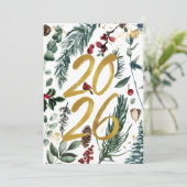 金ゴールド2025フェスティバルクリスマスパインバウ赤い写真 シーズンカード (スタンド正面)