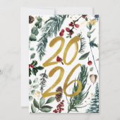 金ゴールド2025フェスティバルクリスマスパインバウ赤フローラ シーズンカード (正面)