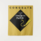 金ゴールド2025年卒業クラスパーティー タペストリー (正面)