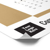 金ゴールド2026企業のウォールカレンダーポスター ポスター (角)