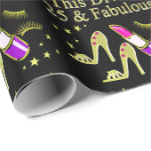 金ゴールド25および素晴らしいDIVAデザイン ラッピングペーパー (ロールコーナー)