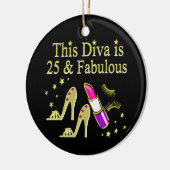 金ゴールド25及び素敵なDIVAデザイン セラミックオーナメント (左)