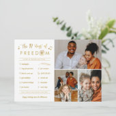 金ゴールド3フォトコラージュポおもしろいストコビドクリスマス シーズンカード (スタンド正面)