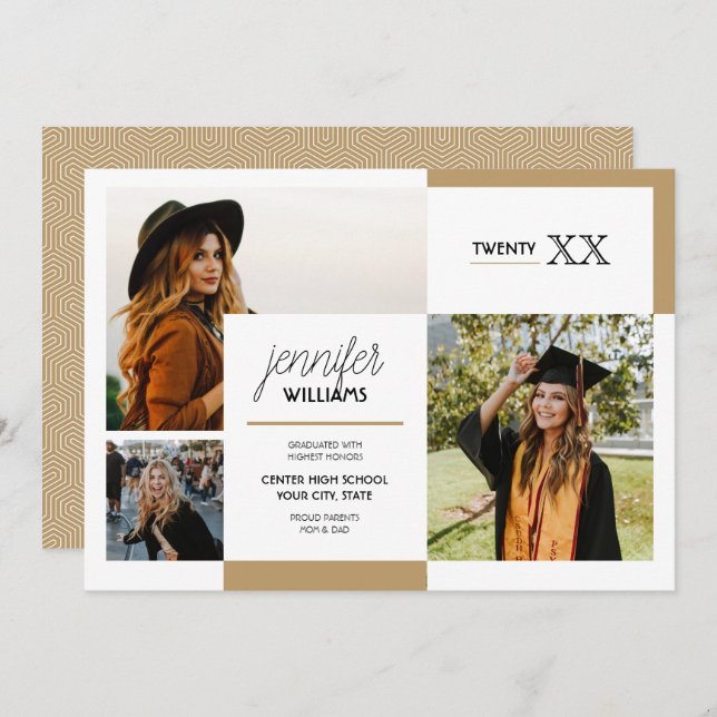 金ゴールド3写真の卒業発表 (正面/裏面)