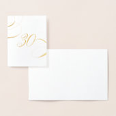 金ゴールド30書道マイルストーン誕生日記念日 箔カード (ディスプレー)