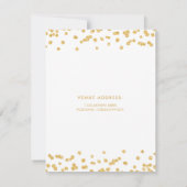 金ゴールド30歳の誕生日救日紙吹雪 招待状 (裏面)