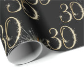 金ゴールド30歳の誕生日 ラッピングペーパー (ロールコーナー)