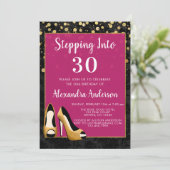 金ゴールド30誕生日パーティーへの参加 招待状 (スタンド正面)