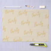 金ゴールド30誕生日パーティーグリッター"Thirty" 薄葉紙 (クラフト)