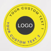 金ゴールド30防水シール | ビジネスカスタムロゴ ラベル (デザイン1)