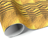 金ゴールド3-Dエジプトモチーフ ラッピングペーパー (ロールコーナー)