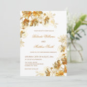 金ゴールド3 D花白 招待状 (スタンド正面)