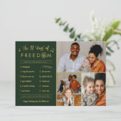 金ゴールド3 Photo Collage おもしろい Post Covid Christmas シーズンカード (スタンド正面)