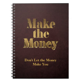 金ゴールド3Dはお金をもうけます ノートブック