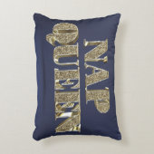 金ゴールド3D昼寝クイーン アクセントクッション (正面(垂直))