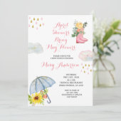 金ゴールド4月シャワーが五花赤ちゃんシャワーをもたらす 招待状 (スタンド正面)