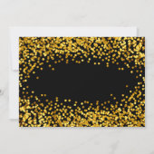 金ゴールド40と素晴らしい40歳の誕生日パーティの招待状 招待状 (裏面)