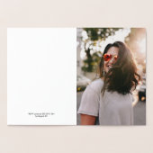 金ゴールド40歳と素敵な40歳の誕生日の写真 箔カード (内部)